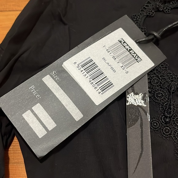 Punk Rave Goth/Witchy Top - Picture 3 of 6